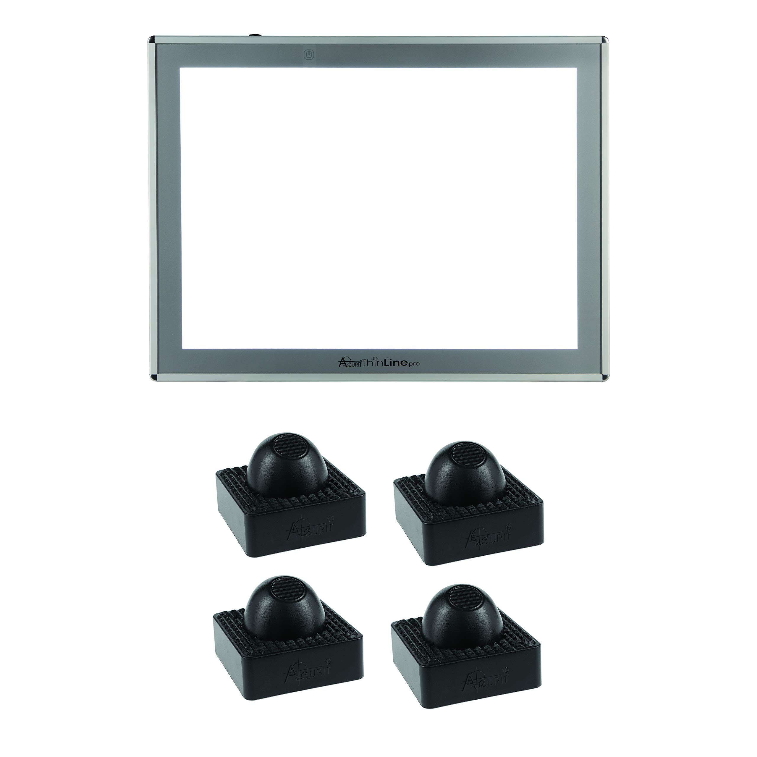 AcuritThin Line Light Box Tracing Tablet for Artist, Cartoonist, Animation, Drawing, Sketching- Adjustable LED Brightness Levels - Includes Upsyde Leaning Angle Pucks - Tablet Size 12 x 17