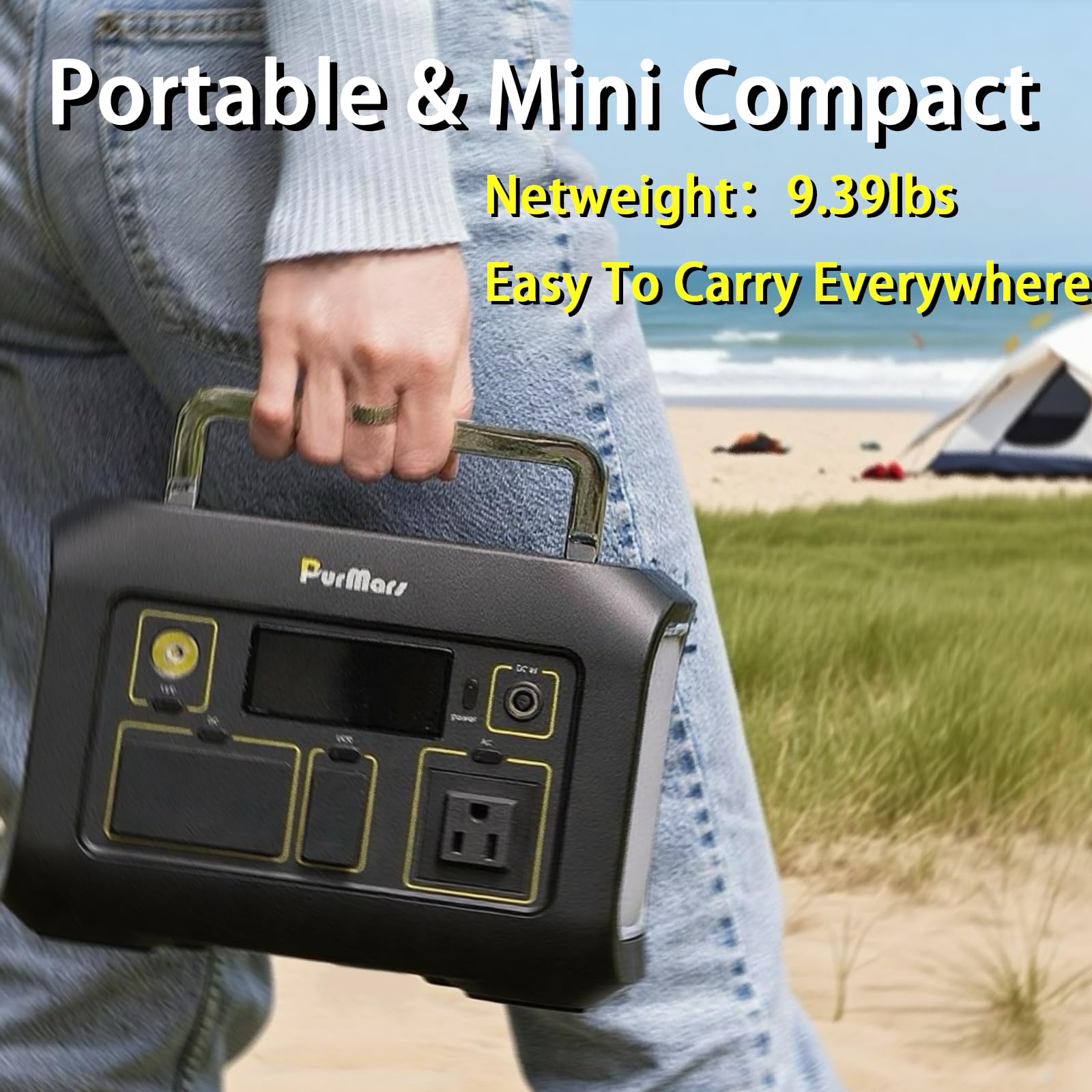 PurMars ポータブル電源 300W／288Wh Amazon.com : PurMars Portable Power Station 300W(Peak 500W),288Wh