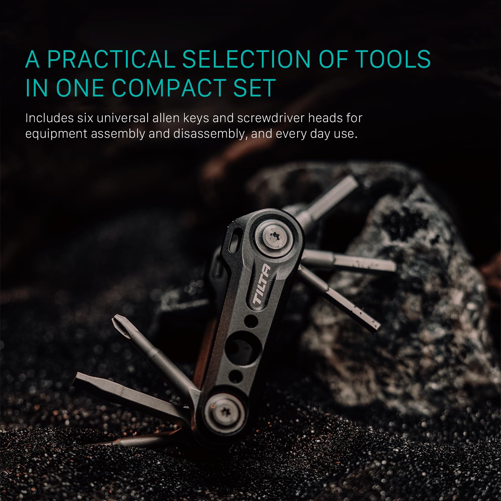 Tilta Multi-Functional Mini Tool Kit, 6 in 1 Folding Tool Set including 6 Specifications Wrenches - Image 4