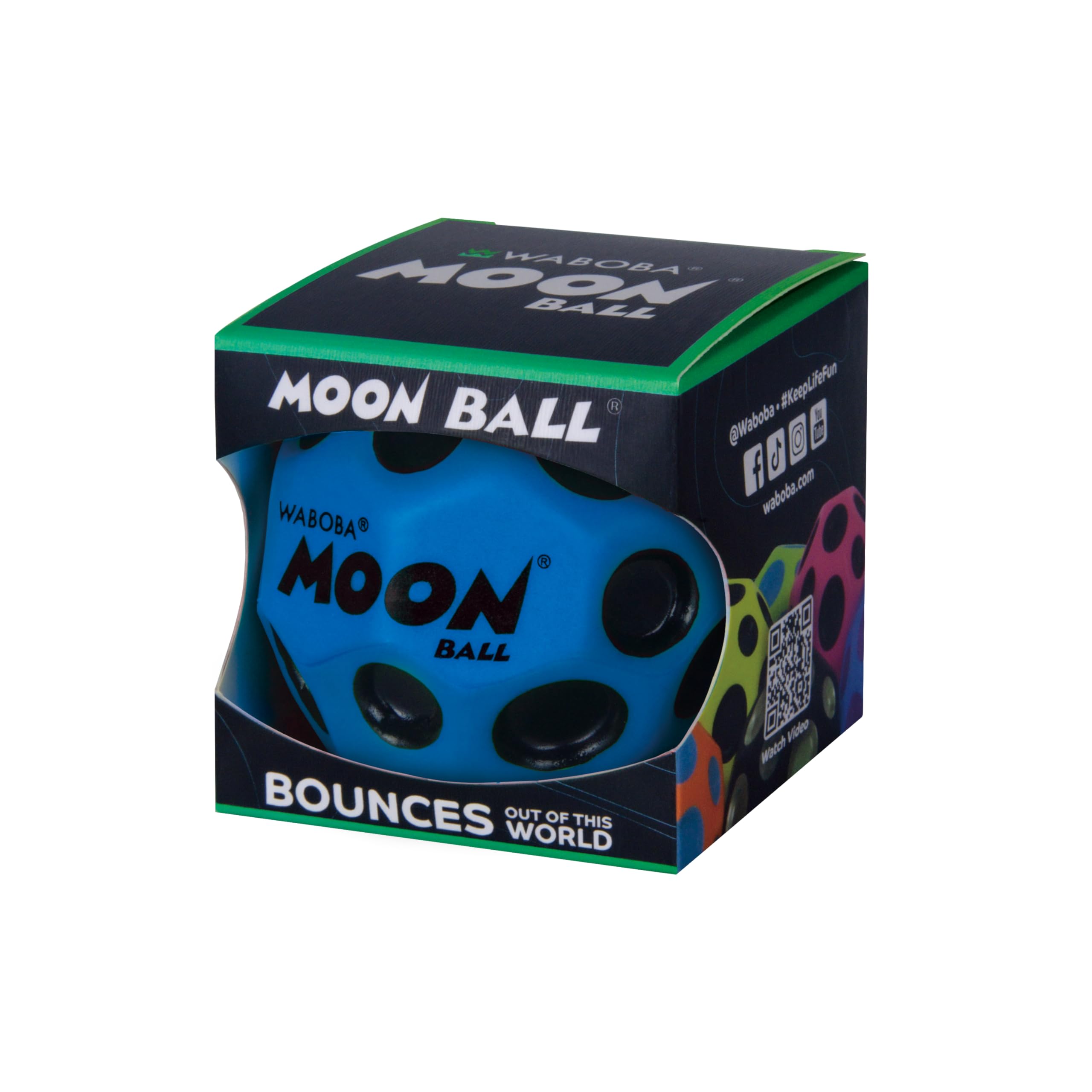 Waboba The Original Moon Ball – Balle rebondissante – Rebond extrême et amusant pour tous les âges – Parfait pour les jeux actifs et les jeux de plein air – Coucher de
