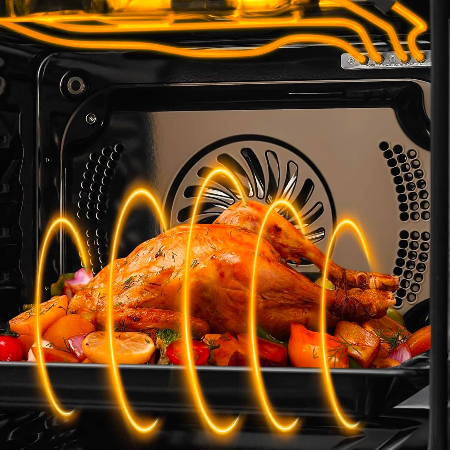 Wintem Cucina a Gas con 4 Fuochi e Forno Elettrico 1900W Integrato in Acciaio 57x57x88cm - Ideale per Cucinare in Modo Rapido e Veloce in Ambienti Piccoli o all'Esterno - Comode Lastre Coprifuochi