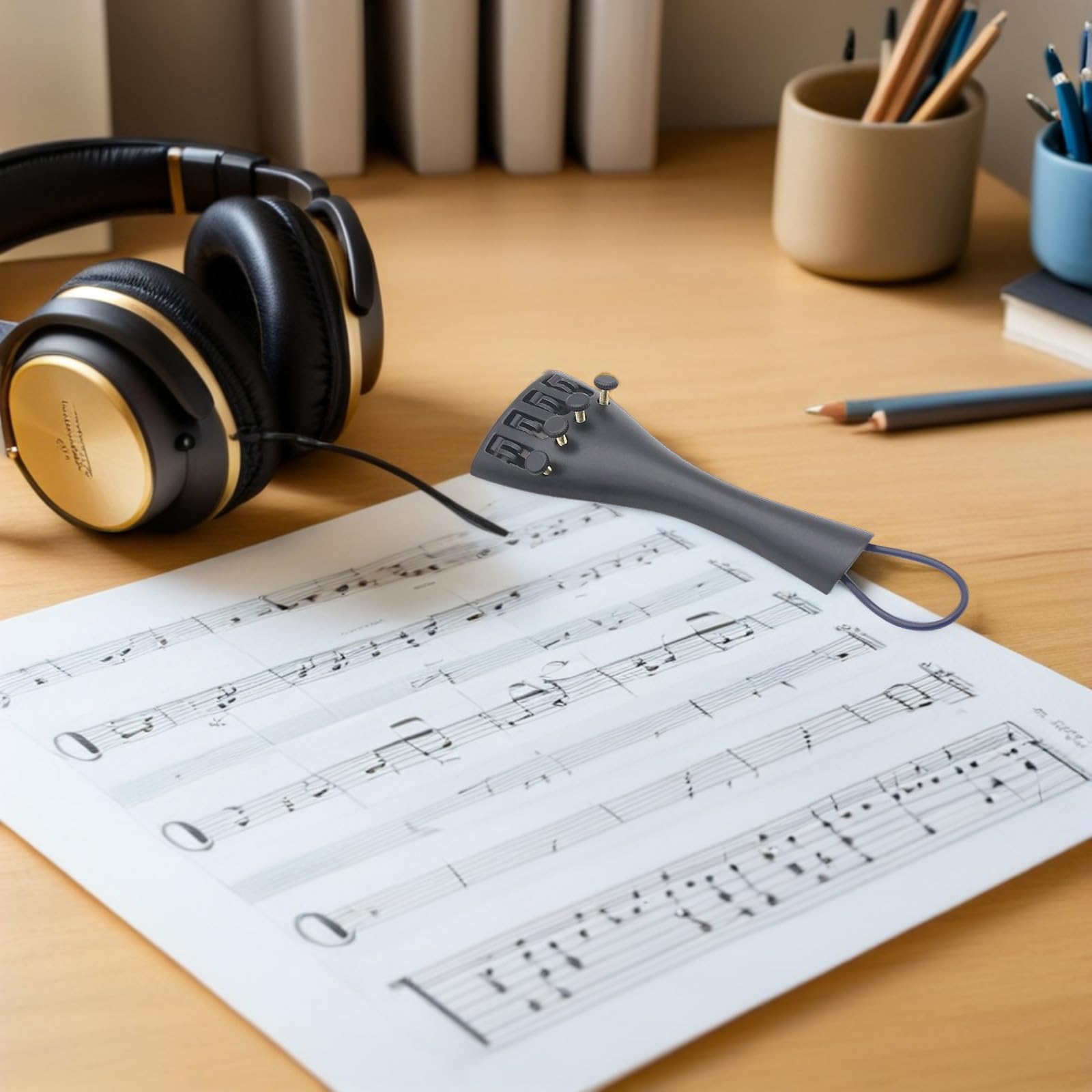 jojofuny Cordiera per Violino 4/4 Accessorio Facile da Usare per Accordatura Precisa in Lega di Alluminio 4 Accordatori Fini e Filo Cordiera