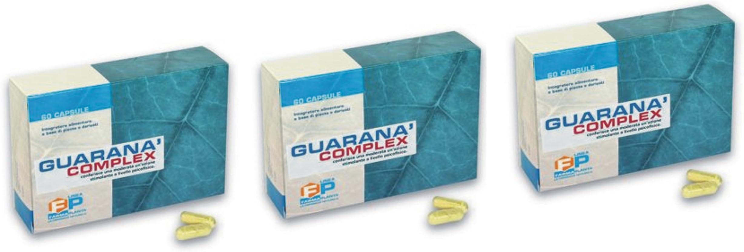Farma Planta Natural Stimulant Guarana Complex Catuaba, Suma, Muira Puama, Energy 3 Packs Of 60 Cp