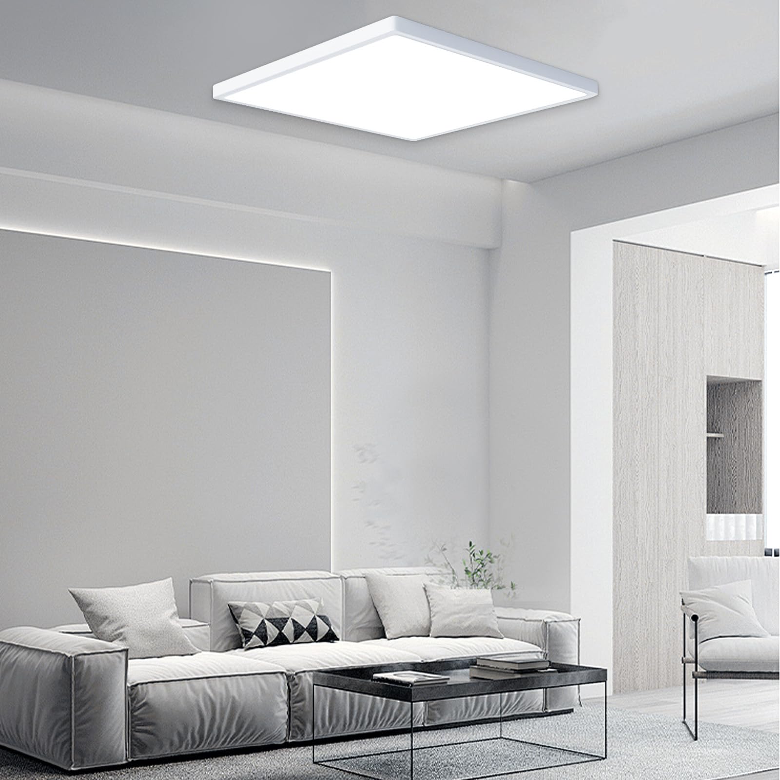Plafoniera LED Soffitto 18W 1800LM - 2 Pezzi, Luce Bianca 4000K, IP44 Impermeabile, Per Bagno, Cucina, Ufficio - Foto 13