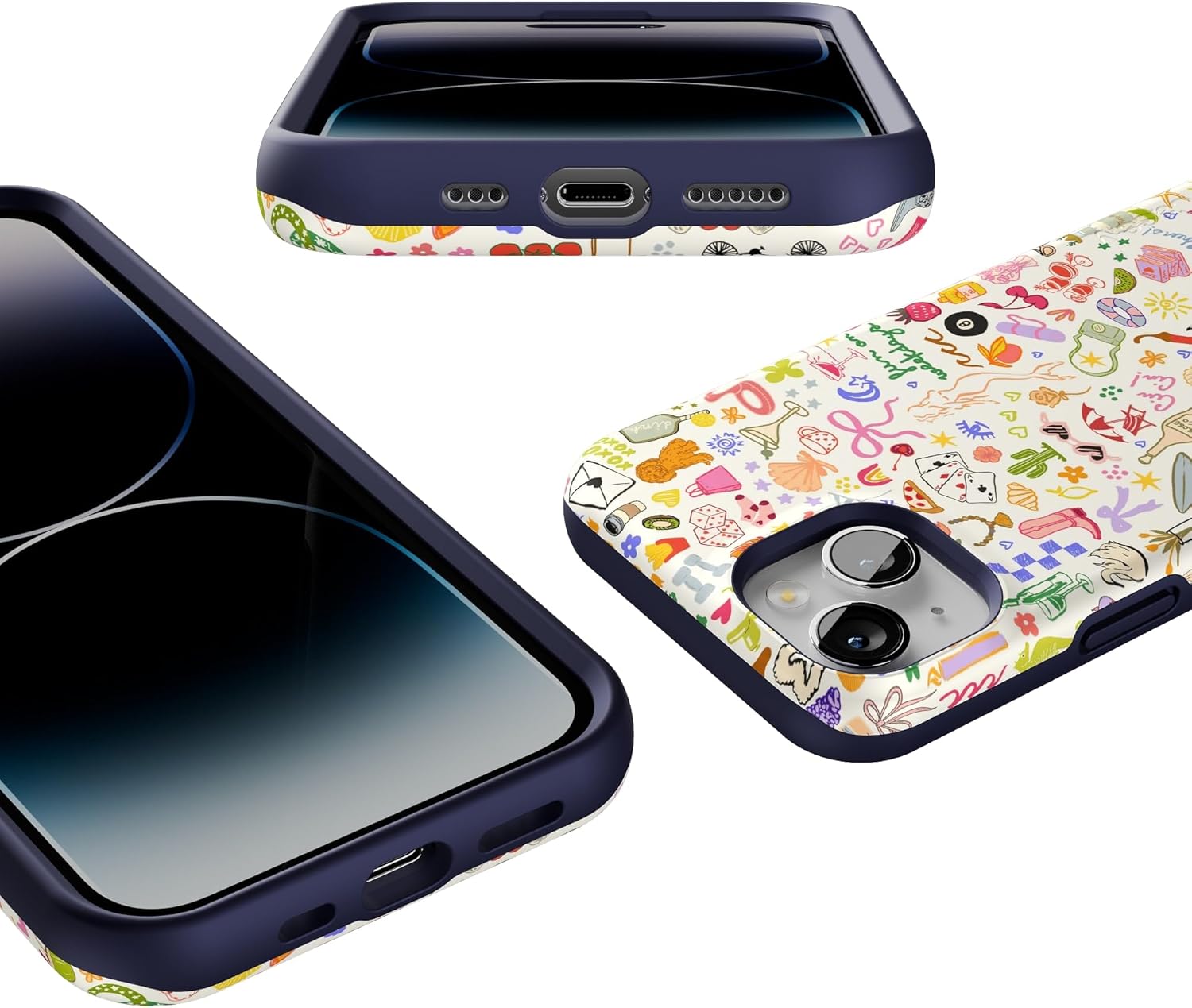 Casely iPhone 14 Case | All The Fun Things | Fun on Weekdays | Bold Protective Design | Compatible with MagSafe