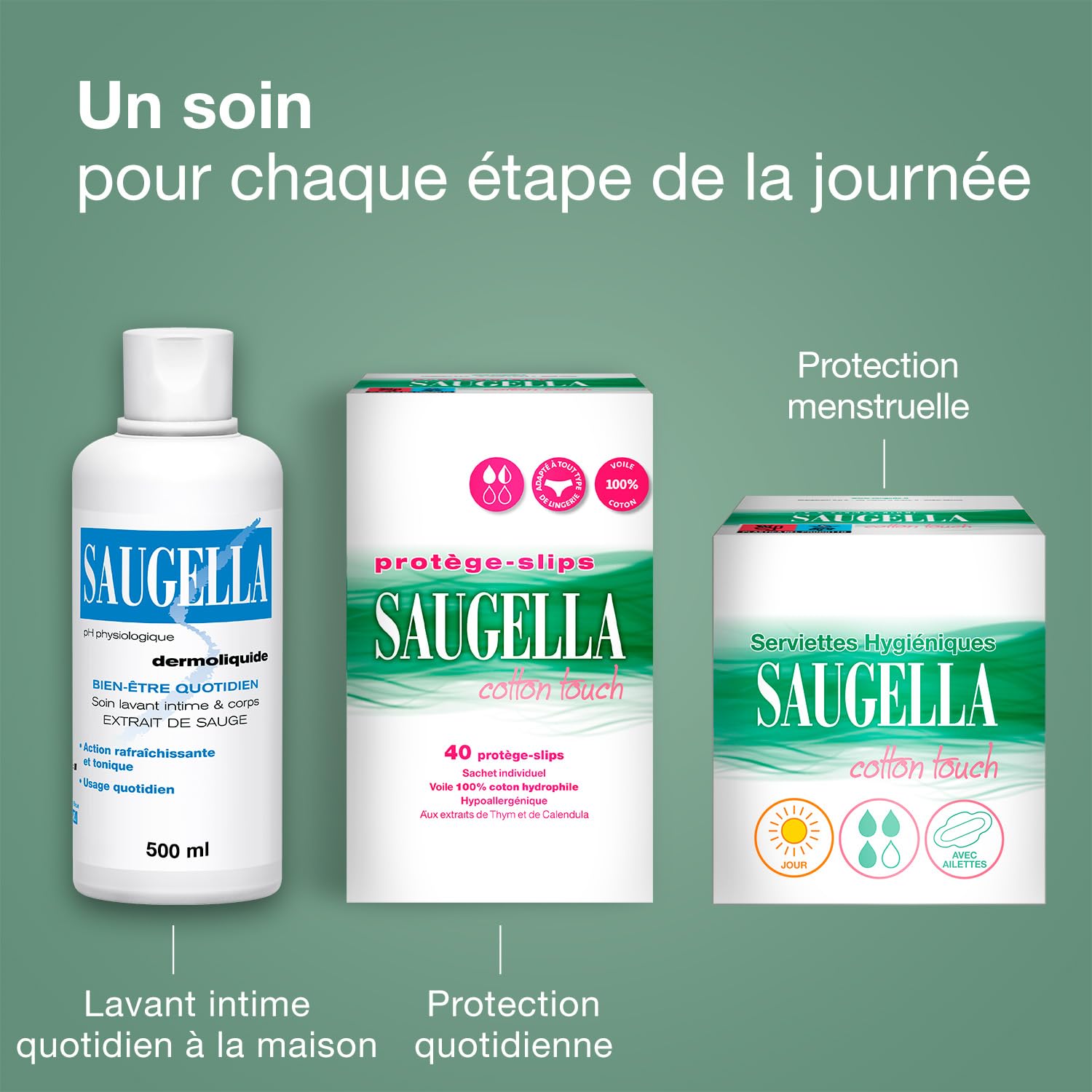 Saugella - Dermoliquid - Pielęgnacja mycia - Codzienna higiena intymna - Dorosłe kobiety - Na bazie ekstraktów z szałwii - 250 ml