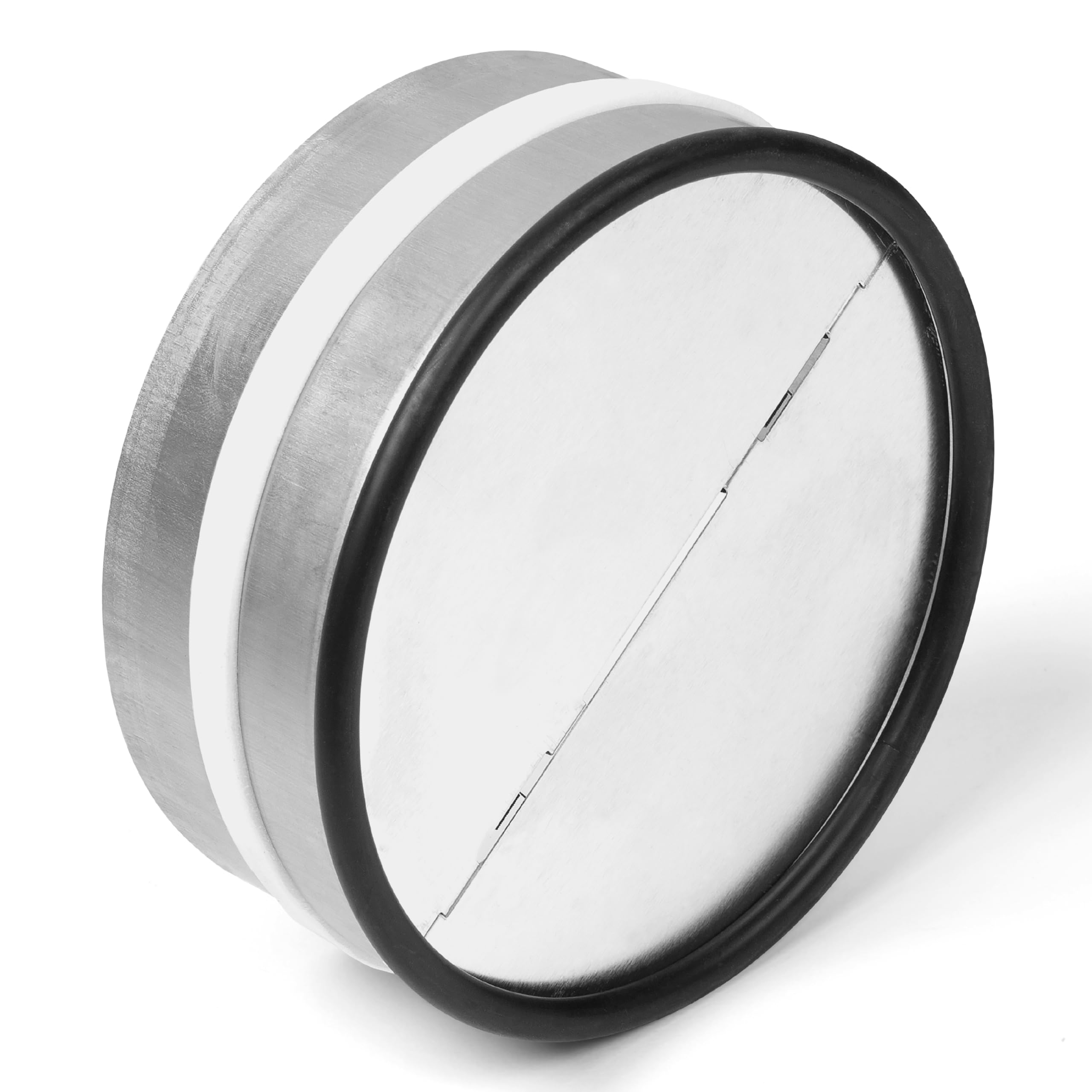 neverest® RKI 8 inch Professional Backdraft Damper Stainless Round Steel Inline Spring Loaded Durable for Dryer Duct - Fits Only with Metal Ducts