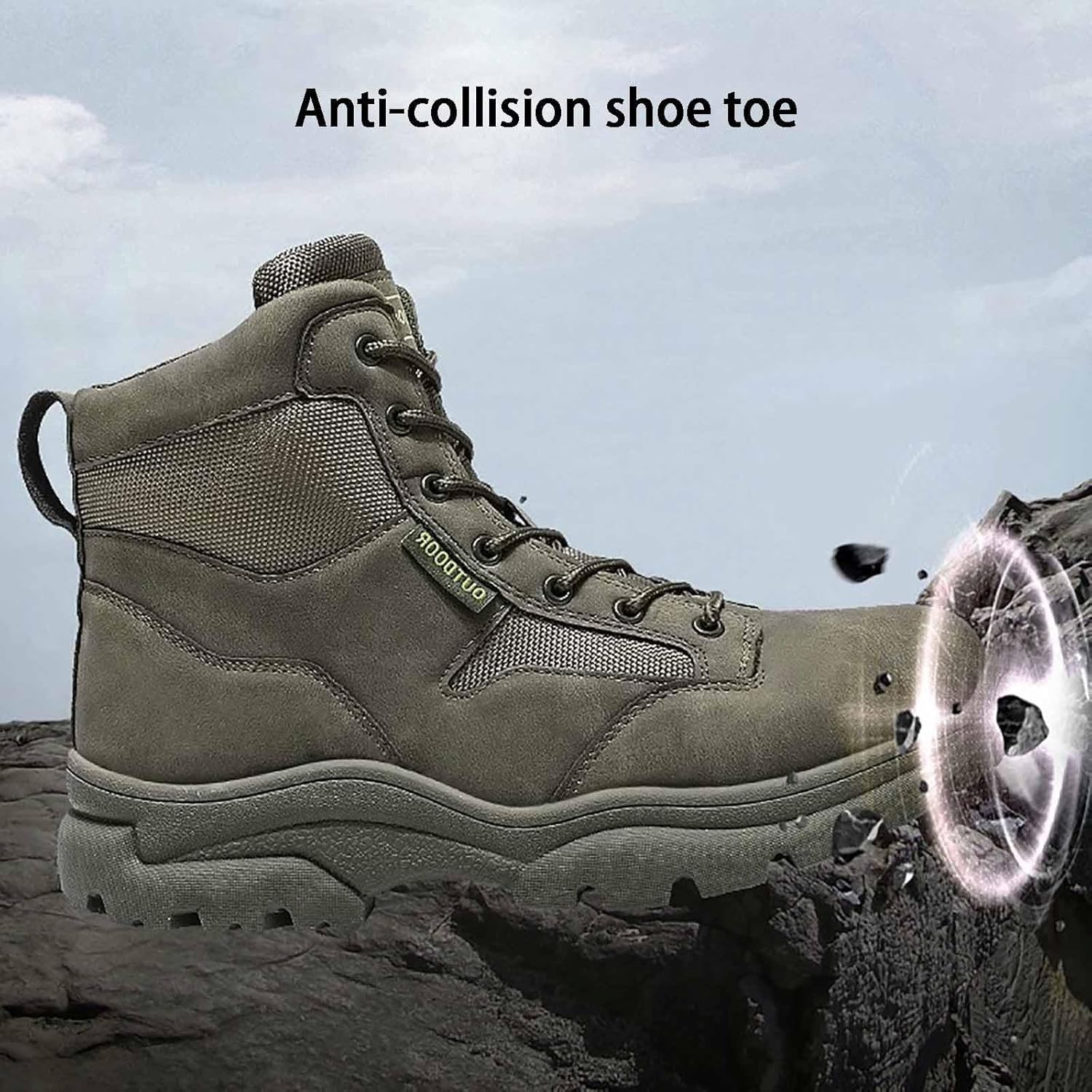 NVBHOF Military Combat Boots, Lightweight Waterproof Lace Up Tactical Combat Boots, Non Slip Breathable Desert Tactical Boots, for Outdoor Hiking Jungle Boots