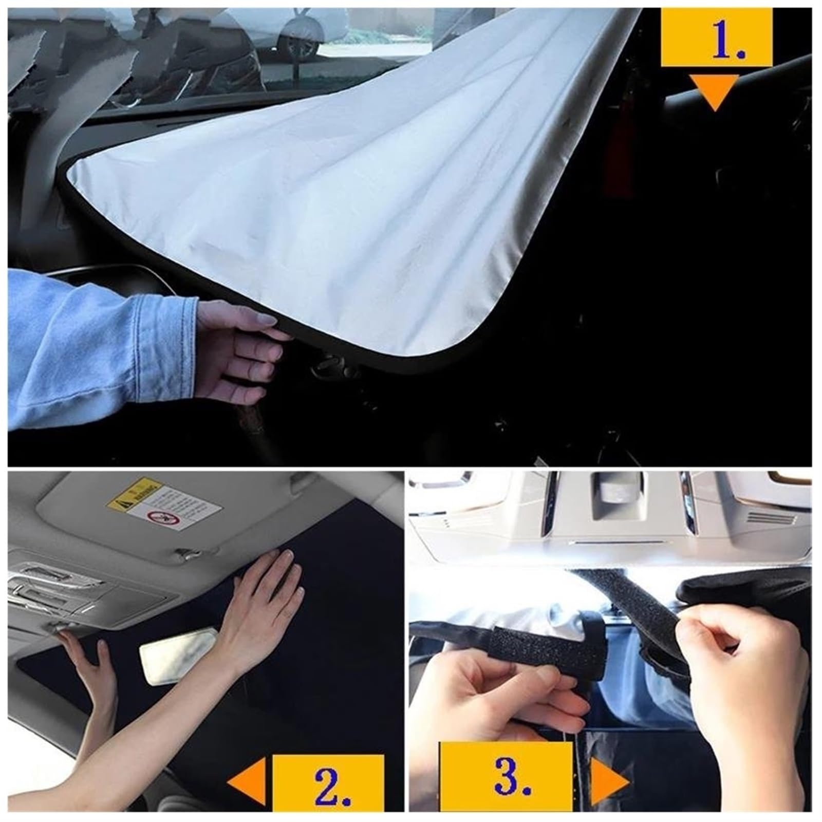 Pincuttee 1PC Car Windshield Sun Shade,Foldable Sun Blocker