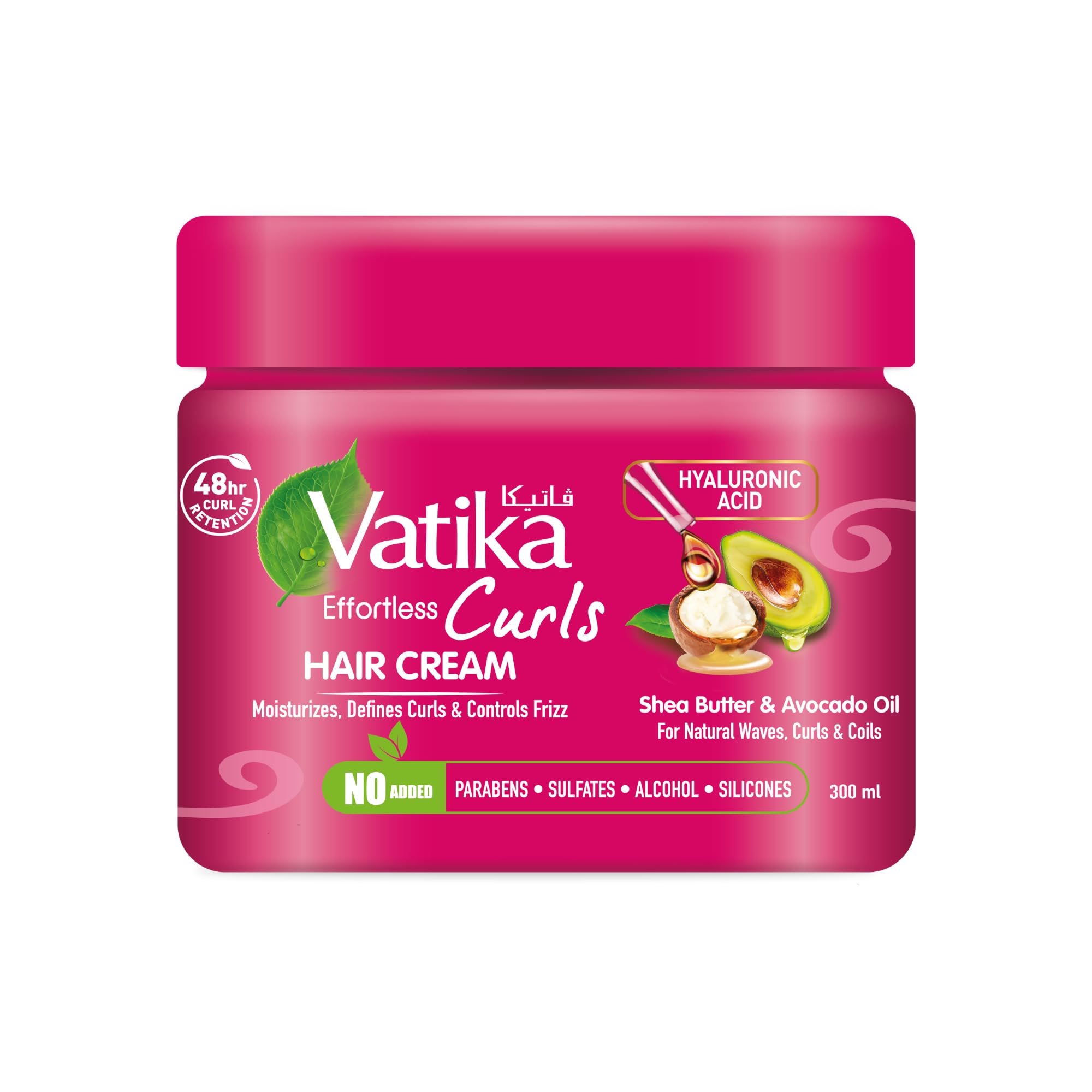 Naturals Curls Hair Cream 300ml | With Shea Butter, Avocado Oil & Hyaluronic Acid | 48 Hour Curl Retention | Moisturizes, Defines & Controls Frizz for Natural Waves, Curls & Coils