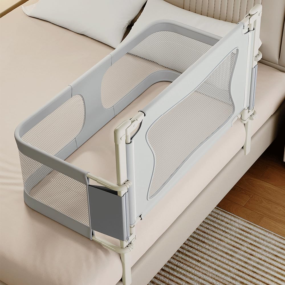 OHMG 3 en 1 Berceau Cododo pour Bébé, Berceau bébé evolutif, Hauteur Réglable, lit Pliant bébé, Lit Cododo de Bébé avec Moustiquaire, fenêtre en Maille Respirante et Visible, pour 1 à 36 Mois