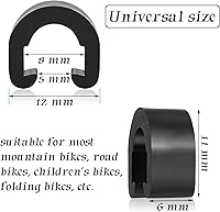 Vista 3 de 100 piezas de clips en C para bicicleta, abrazaderas de guía de manguera, cables de cambio de freno con caja de plástico para bicicleta MTB