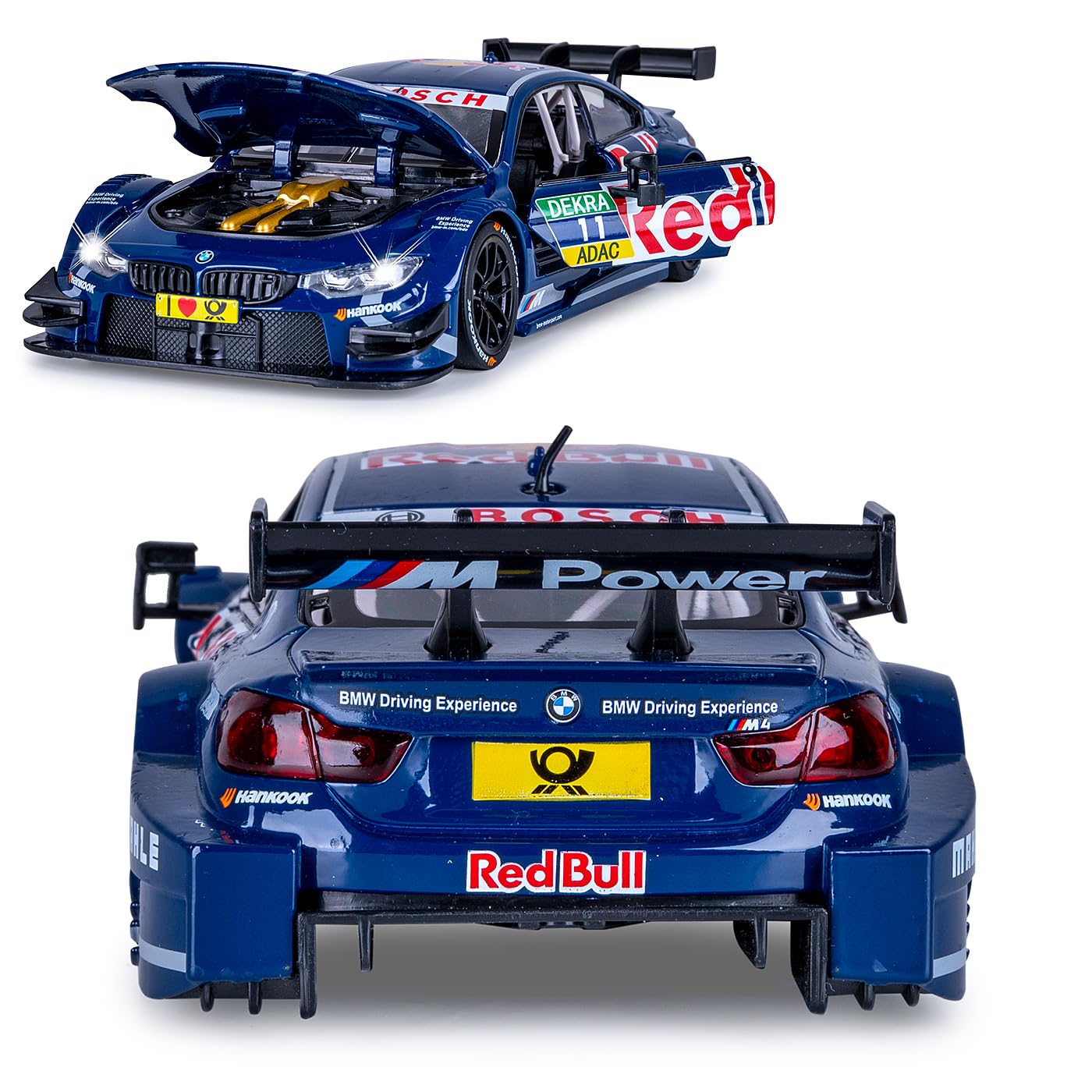 JAMARA 402629 BMW DTM GT3 Diecast 1:24 con batterie a bottone – Modellino di auto giocattolo per bambini, modello auto in miniatura, idea regalo per bambini, porta apri/chiusura manuale