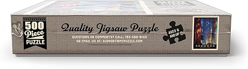 Miniatura 8 de MyPuzzle Redwood National Park Among The Giants, póster vintage, rompecabezas prémium de 500 piezas para adultos