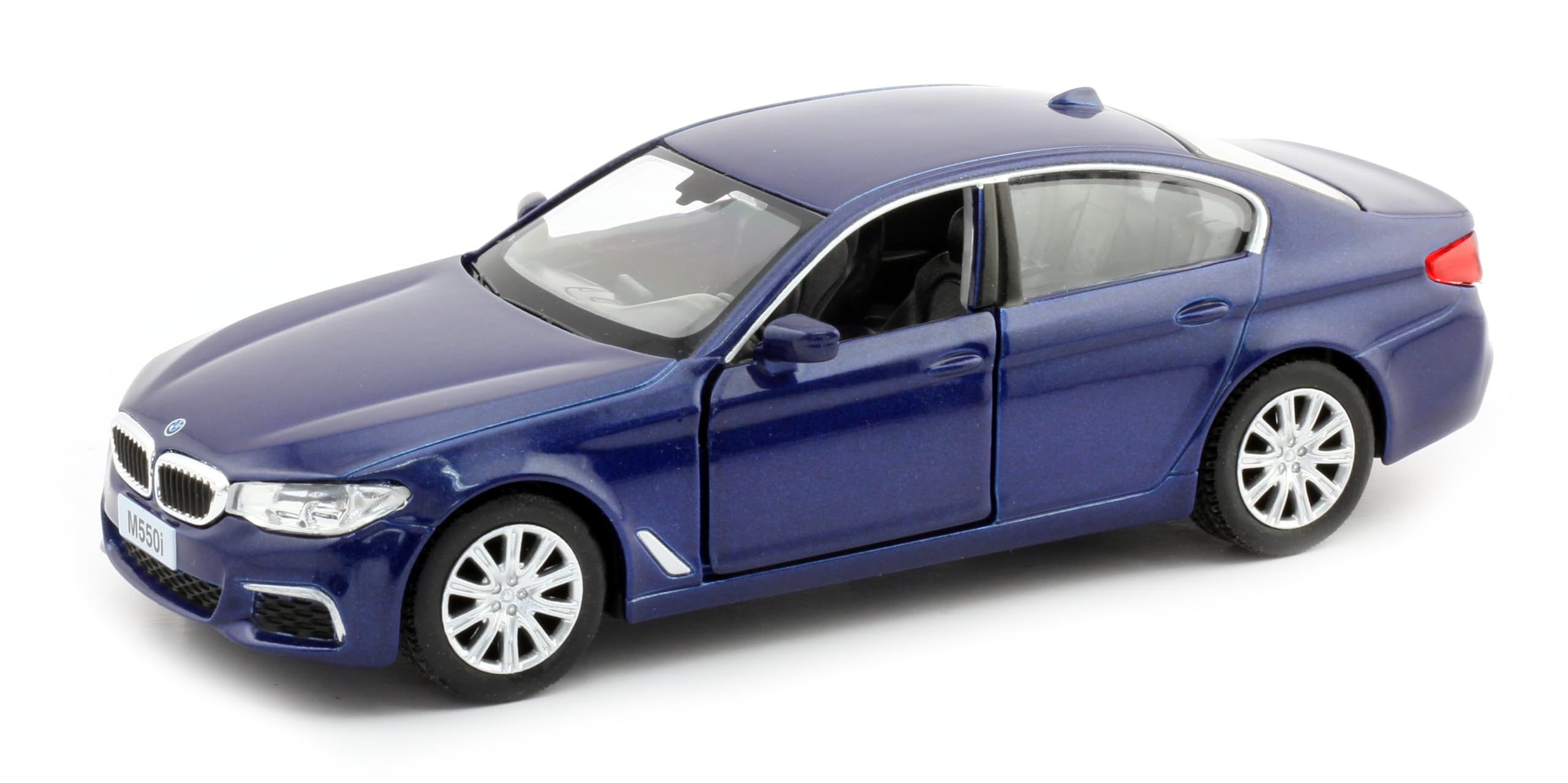 Rmz City 5 Inch Die Cast BMW M550i Toy Car 1:39 Scale Model | Licensed Collectible Vehicle with Opening Doors & Pullback Action | International Series for Kids & Car Lovers | Blue-image-28