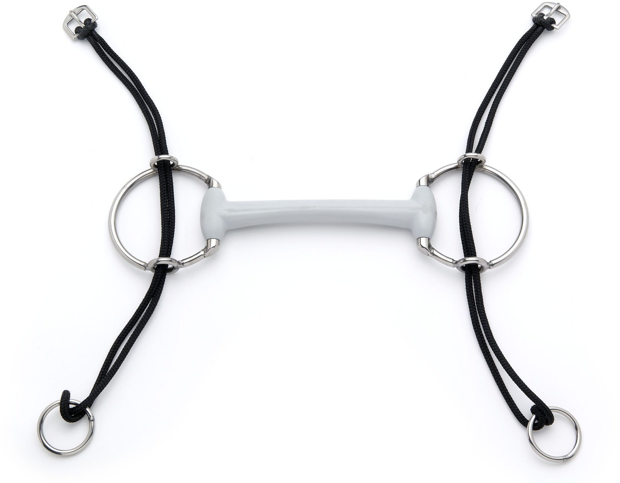 Beris Gebiss Aufziehtrense Zungenbogenstange Soft - Bocado Pelhams para Caballo, Color Gris, Talla DE: 140mm