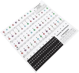 SUPVOX 1sheet Piano Keyboard Stickers Piano Key Labels Sticker Sheets for Kids Printable Tags Piano Key Stickers Electronic Keyboard Decal Piano Stickers Printable Piano Decal Electronic