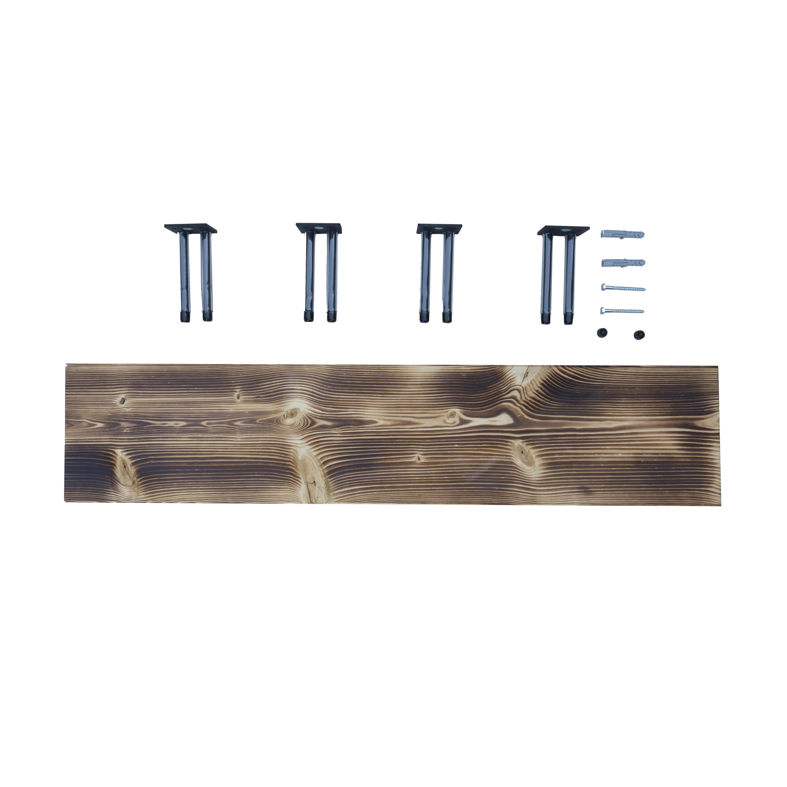 Support de ski N3 mural pour 4 paires de bâtons de marche nordique de 83 cm avec revêtement en caoutchouc de protection pour un rangement peu