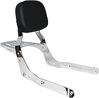 Vista 2 de YHMOTO Respaldo Trasero de Asiento para Pasajero con Portaequipaje para Honda Shadow Aero 750 VT750C 2004-2023 (Cromo)