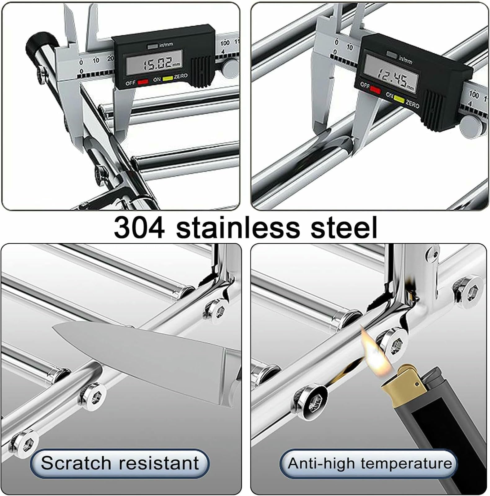 Wäscheständer, klappbare, verstellbare Kleiderbügel aus Edelstahl, Trockenständer für drinnen und draußen für Geländer und Fensterbänke (80 cm)
