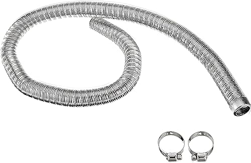 Paquete de 1 tubo de escape de calentador diésel de aire de doble capa de 0.866 in0.945 in 23.6 in10078.7 in con tapa silenciador de escape para