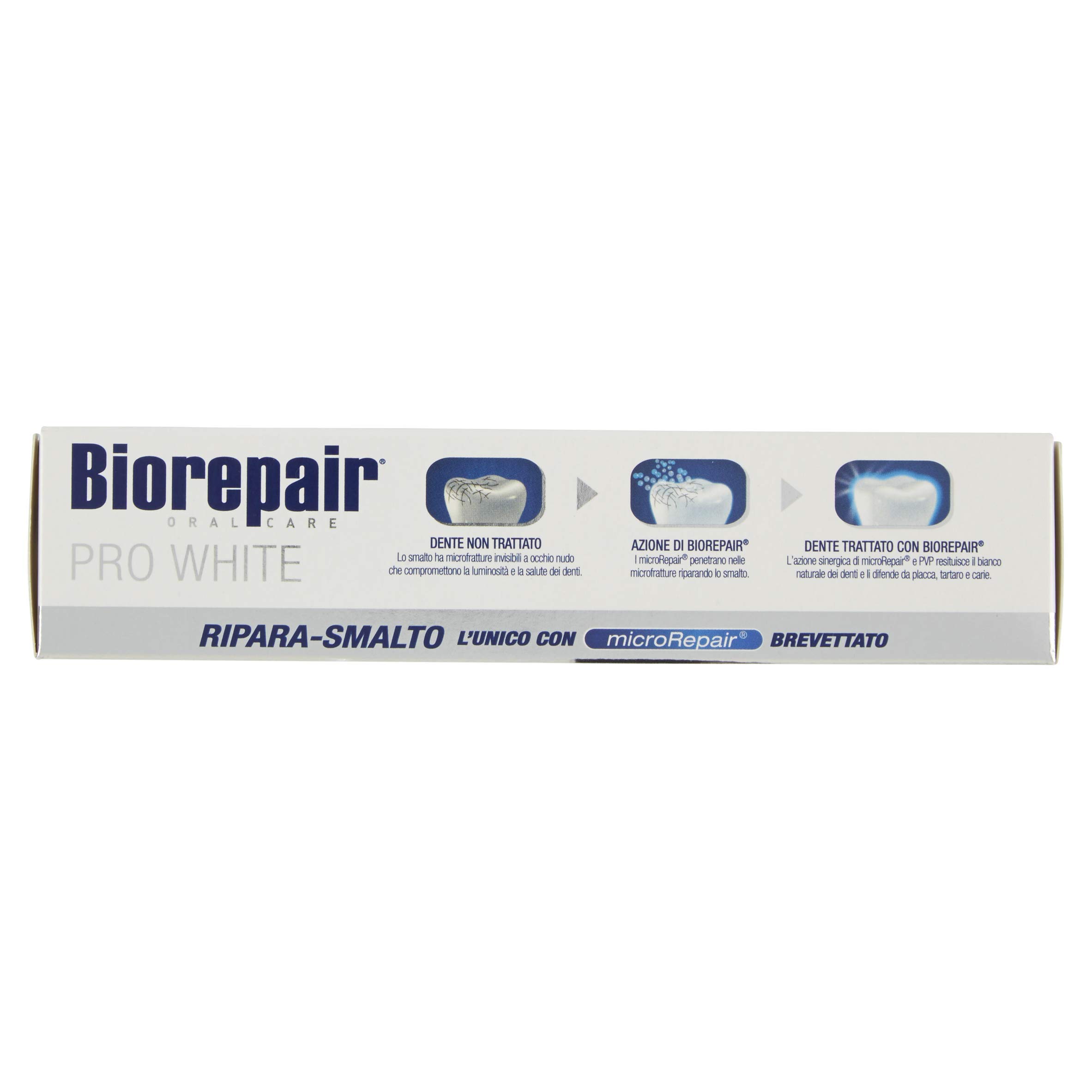 Biorepair Pro White Dentifricio, Restituisce il Bianco Naturale al Tuo Sorriso, 75 ml - 6 Confezioni