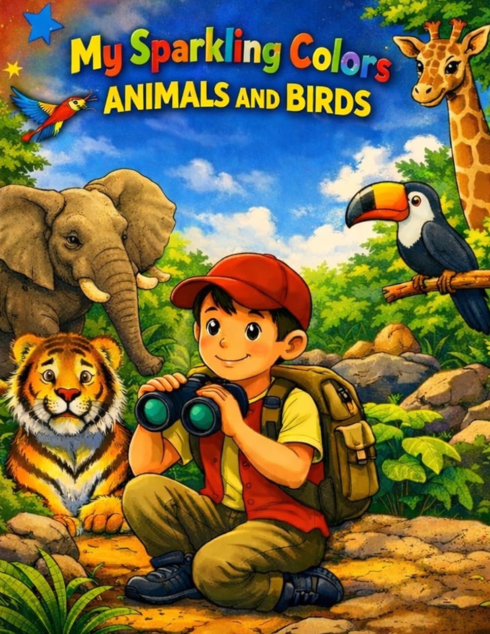 Sparkling Animal Adventures: A Magical Coloring Journey for Kids