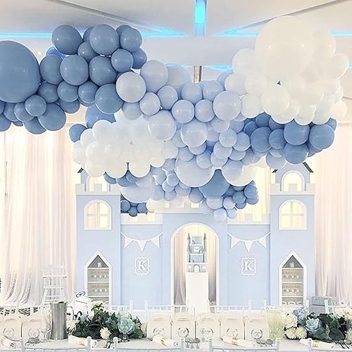 Miniatura 6 de PartyWoo Globos azul pastel, 4 globos grandes de 36 pulgadas de color azul pálido, globos azules grandes para arco de globos de guirnalda de globos