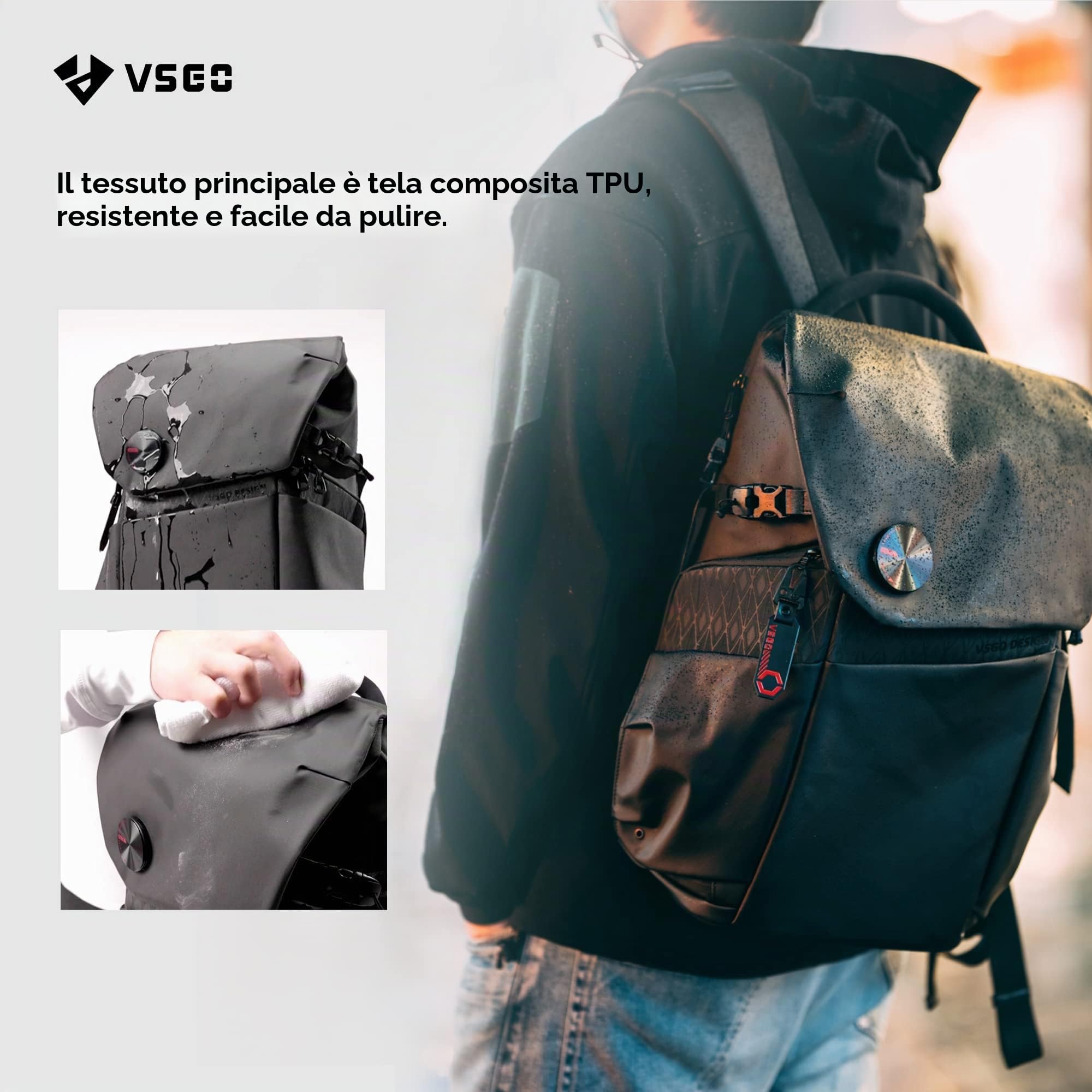 VSGO Zaino per fotocamera professionale DSLR/SLR 20L Zaino di grande capacità, compatibile per fotocamere Sony Canon Nikon