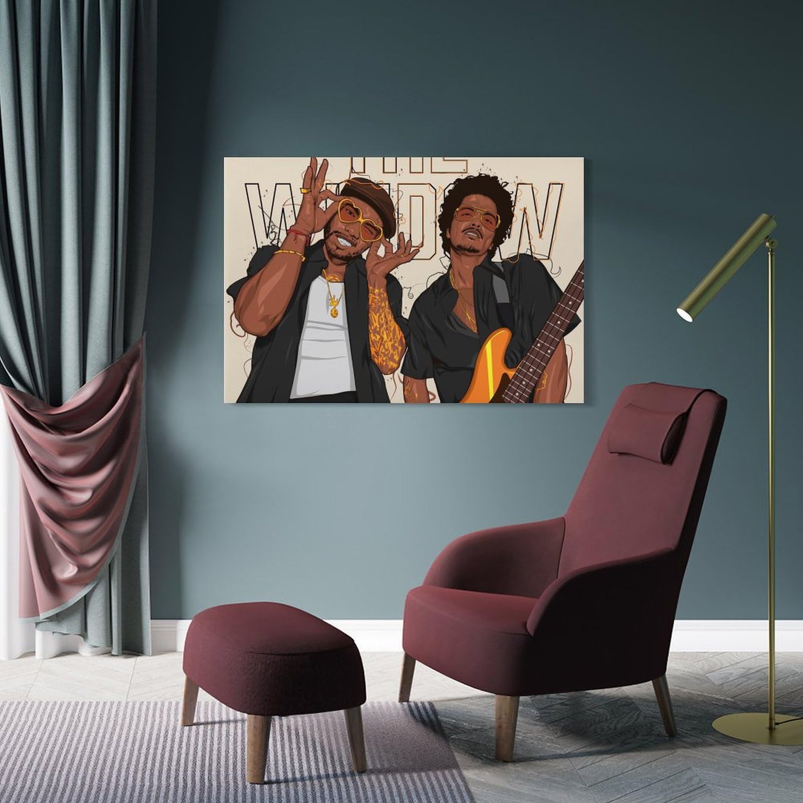 Poster artistico da parete con stampa artistica da parete con cantante rap hip hop all star (12), poster decorativo moderno per la famiglia, 40 x 60 cm