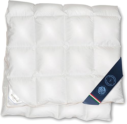 HAMVAY - LÁNG Edredón de plumón de ganso 100% húngaro para invierno, tamaño Queen de 87 x 95 pulgadas, hecho a mano en Hungría, edredón lujoso de