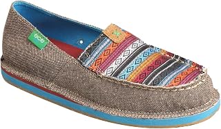 Twisted X Women's ECO D Toe Driving Mocs Lightweight Casual Loafers - Dust/Multi Price In India