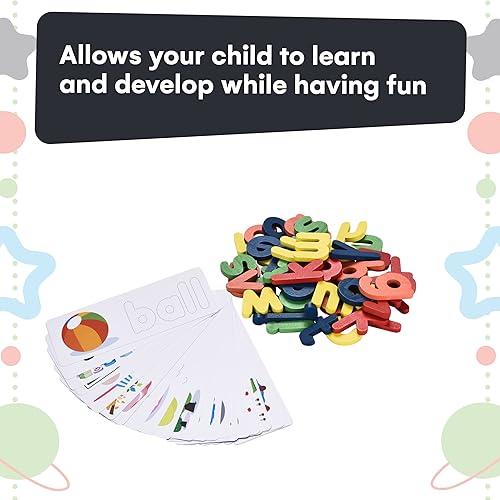Miniatura 2 de Kidzlane Juguete a juego de letras - Juguete educativo de aprendizaje para ver y deletrear para niños y niñas - Actividades de aprendizaje de jardín