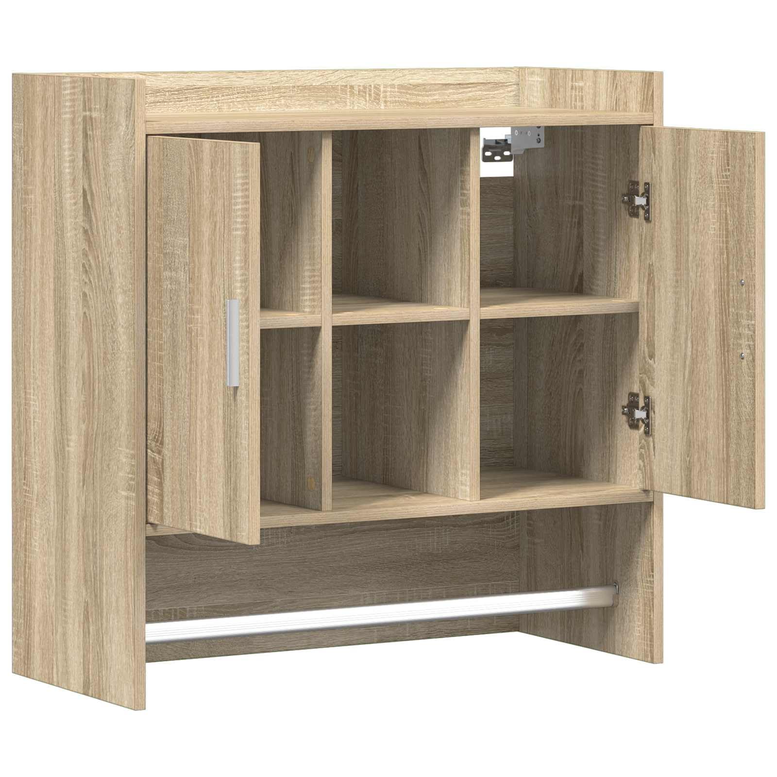 Estantería de pared roble Sonoma 80 x 36 x 80 cm