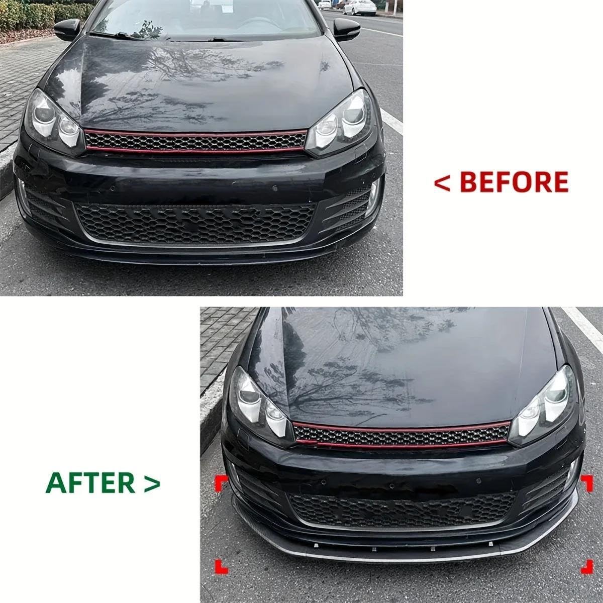 Per VW Per Golf 6 GTI 2008-2012: Spoiler Sottoparaurti Anteriore/Splitter/Lip/Protezione Spoiler frontali per auto(Gloss Black)