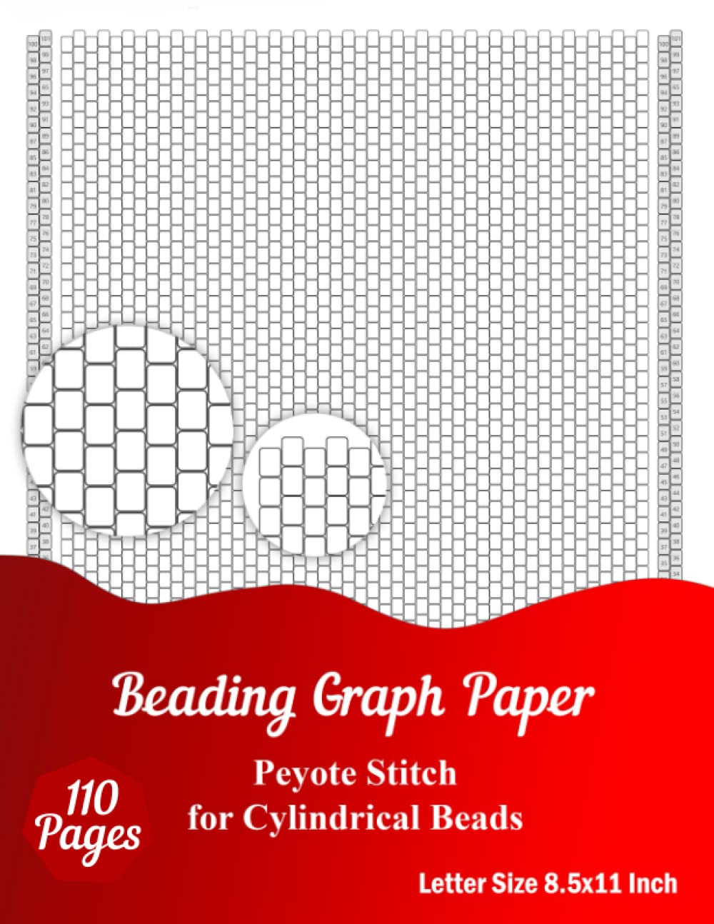 beading-graph-paper-peyote-stitch-graph-paper-for-cylindrical-beads-pattern-to-create-your-own-beadwork-designs-everhan-robin-9798828281275-amazon-com-books