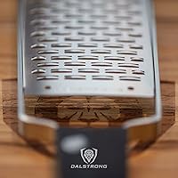 Vista 9 de Dalstrong Rallador de queso ancho profesional, cinta, hoja de acero inoxidable #304, trituradora de cocina con mango G10, con cubierta de cuchilla