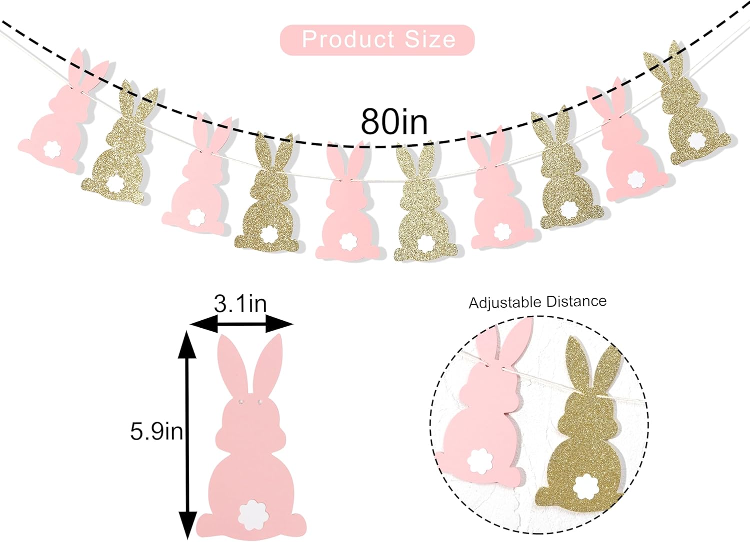 Bunny 1st Birthday Banner - Some Bunny Is One, Easter, Baby Shower Decor