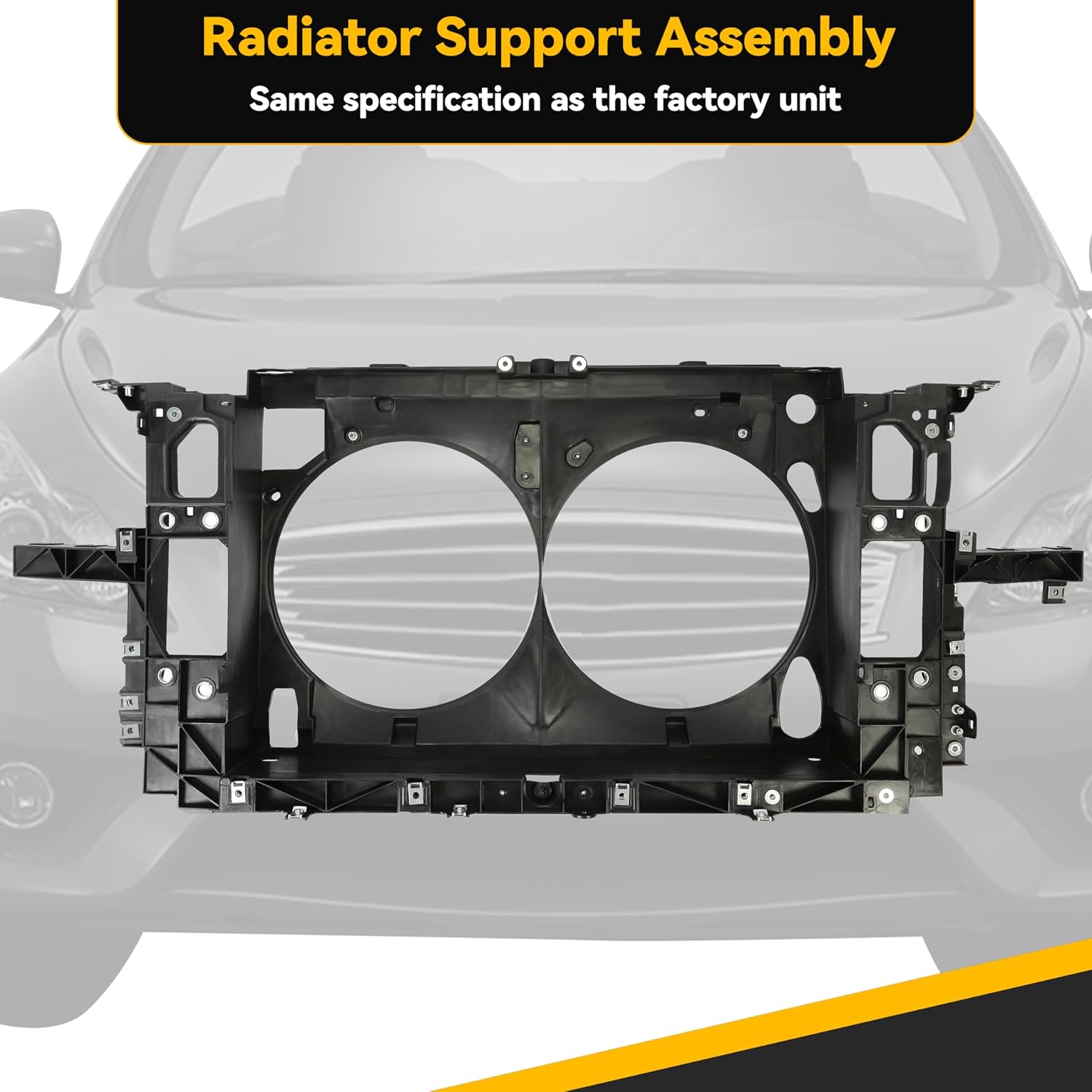 Kojem Radiator Support Assembly Compatible with 2007-2015 Infiniti G25 G35 G37 Q40 Q60 Replacement for IN1225107 62501JK05A