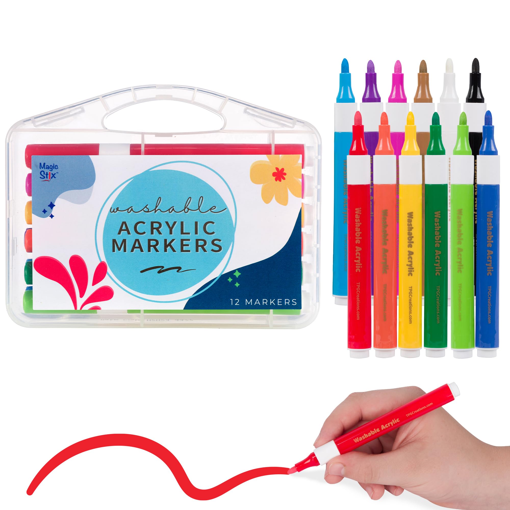 Amazon.com: The Pencil Grip Magic Stix Washable Acrylic Markers