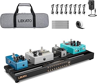ギターエフェクター エフェクターボード アルミ合金 ギターペダルボード 電源内蔵ペダルボード 19x5.1x1.8インチ 1.8ポンド (19x5.1x1.8インチ)