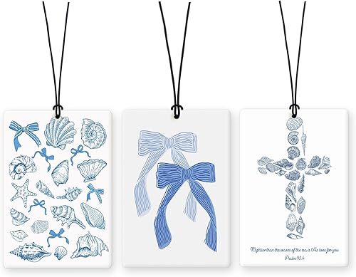 Miniatura 41 de Lacama Ambientador de Aire para Coche Retro Moderno con Guepardo 3 Piezas, Aromas para Coches con Lazo Negro Coquette, Labios con Estampado de