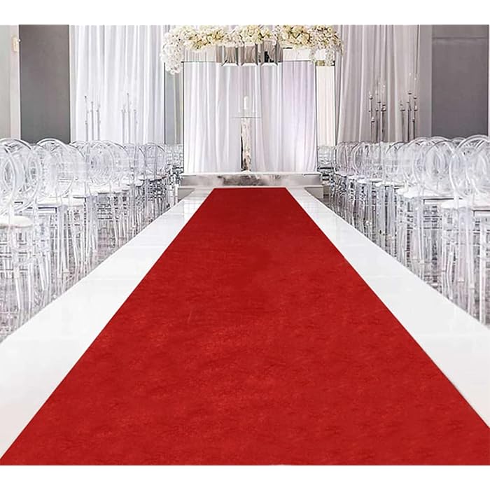 Buy Aisle Runner for Wedding Red Aisle Runner 2FTx15FT Velvet Aisle