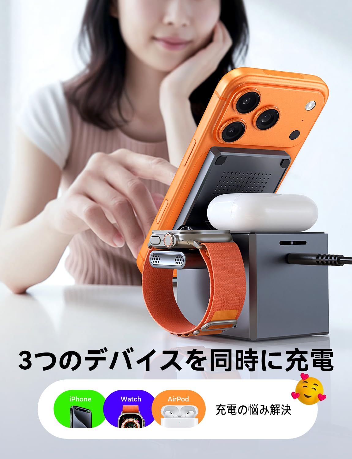 Amazon.co.jp: LISEN magsafe 充電器【Qi2認証】3in1ワイヤレス充電器