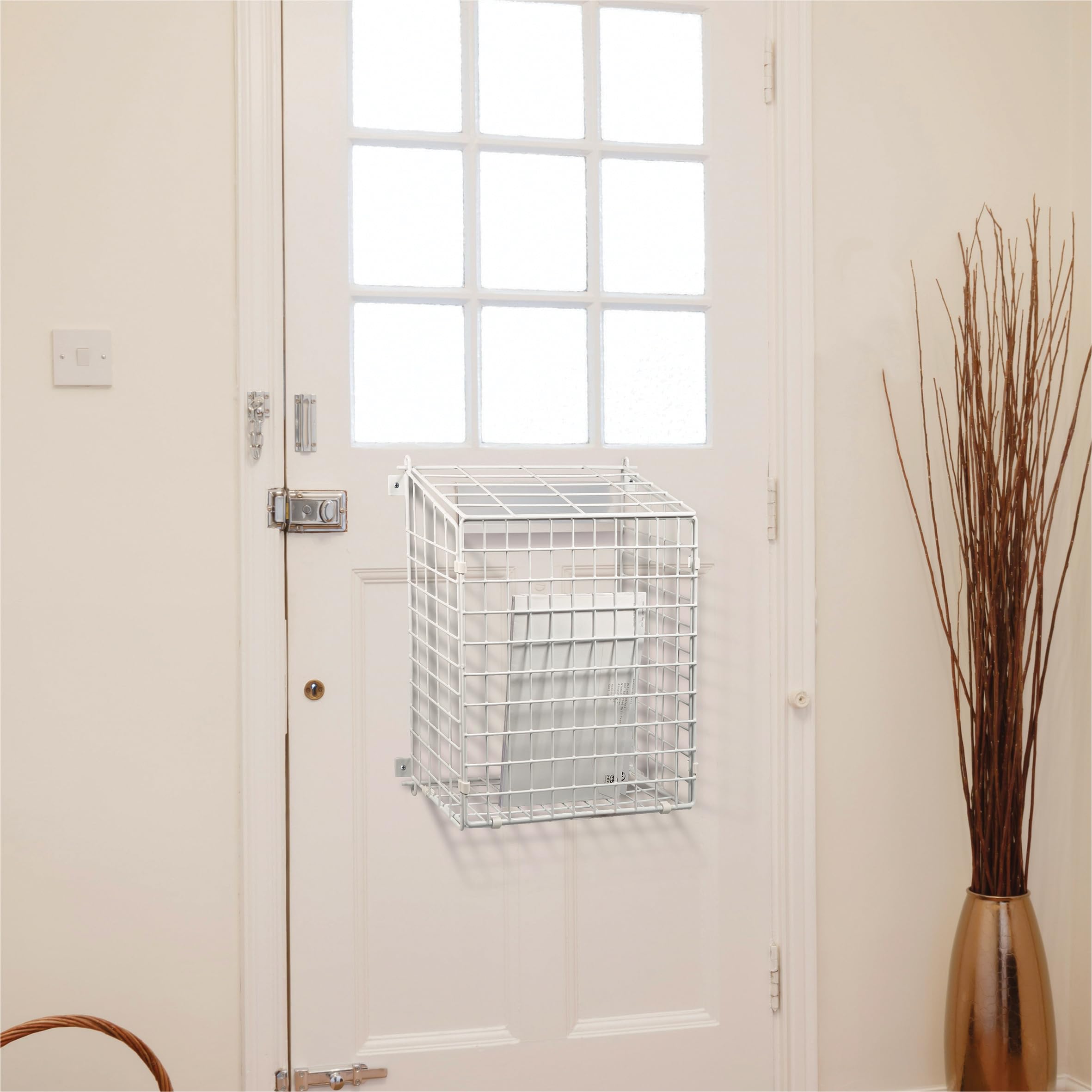 Bestfor Letter Catcher - Secure Mail Holder, Pet-Proof, Easy to Install, No Bending Needed, Ideal for Elderly, Durable Metal, 3 Sizes for Mail, Letters & Small Packages. Small