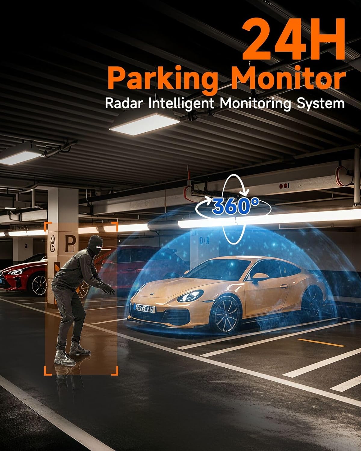 24H Parking Monitor with Radar Intelligent Monitoring System