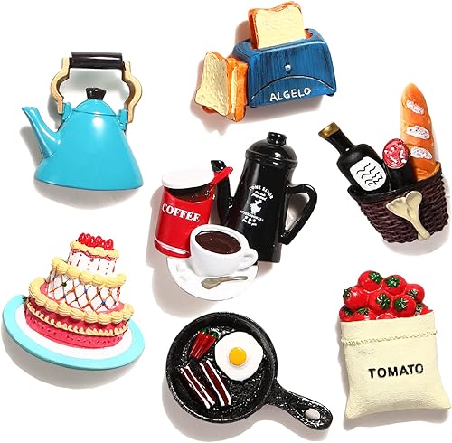 Imanes de comida para nevera, divertidos imanes decorativos para refrigerador, bonitos imanes de resina para nevera, imanes fuertes de resina grande