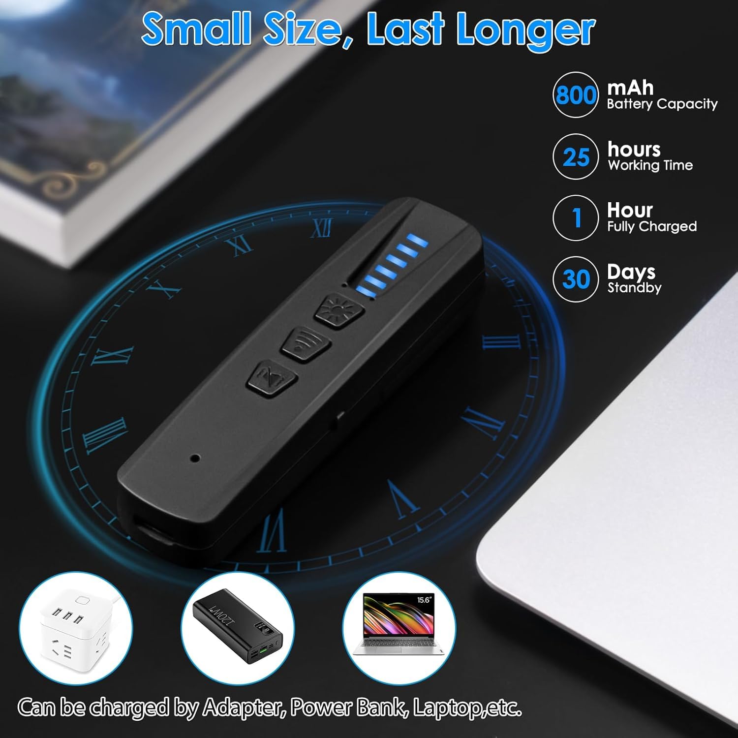 Intelligent Détecteur de Caméra Cachée et Micro Espion, Portable Traceur GPS Scanner 4 Modes Détecteur Anti Espionnage, Brouilleur Camera pour Hôtel Maison Heim Reisen (100MHz-8GHz)