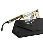 ANYLUV Blue Light Blocking Glasses Men Computer Gaming Glasses Lightweight Al-Mg Metal Anti Eyestrain Eye Protection