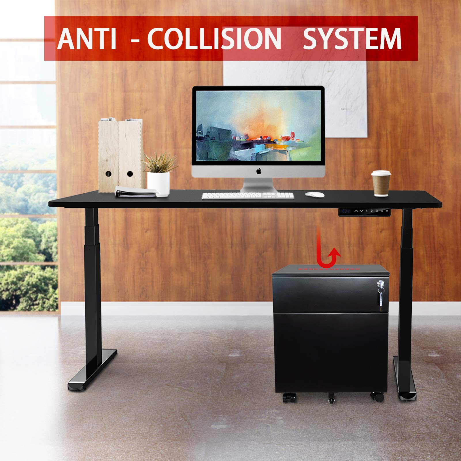 AIMEZO Dual Motor Electric Adjustable Desk Base Standi...B074R6YNJF